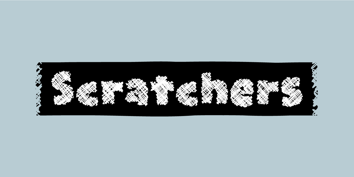 Przykład czcionki Scratchers Italic